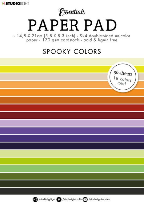Hovedbilde Studio Light - PP54 - Paper Pad A5 - Spooky Colors