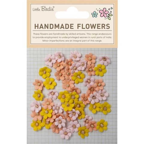 Hovedbilde Little Birdie - Handmade Flowers - Esme - Sunny Rose - 50 stk