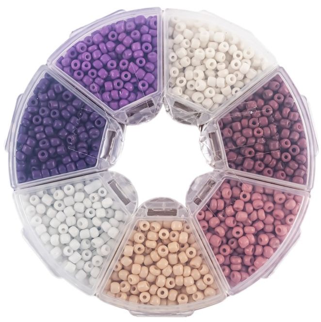 Hovedbilde Kort & Godt - GO2002 - Perler & Perleskrin - 7 farger - 3 mm