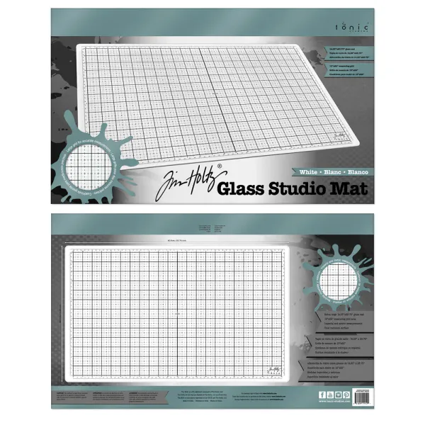 Tim Holtz - 1912e - Glass Studio Mat - 14.25x23.75