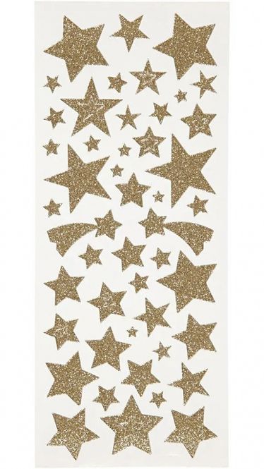 Hovedbilde Creotime - Stickers - 29110 - Glitter stjerner gull