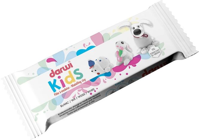 Hovedbilde Darwi - Modelling clay - Kids Hvit - 500 g - Lufttørkende leire