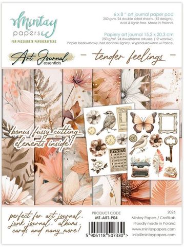 Hovedbilde Mintay - 6x8 paper pad - Art journal - P04 - Tender Feelings