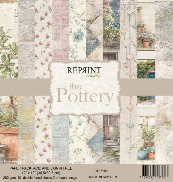 Reprint - 12x12 - CRP101 - The Pottery - Paper Pack