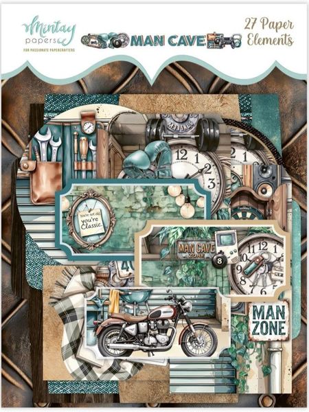 Mintay - MAN - Man Cave - Paper Elements - 27 pcs