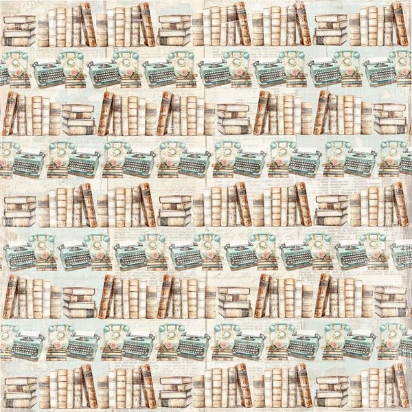 Reprint - 12x12 - RP0693 - The Bookshop - The Library