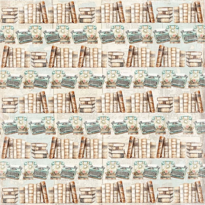 Reprint - 12x12 - RP0693 - The Bookshop - The Library
