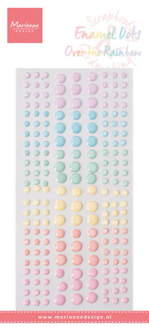 Hovedbilde Marianne Design - PL4532 - Enamel dots - Over The Rainbow