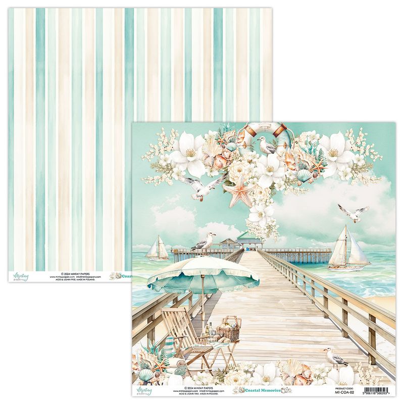 Mintay - COA - 12x12 - Paper Set - Coastal Memories