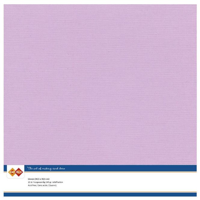 Hovedbilde Linen Cardstock - 240g - 12x12 - SC57 - Amethyst / Magnolia Pink - 10 pk
