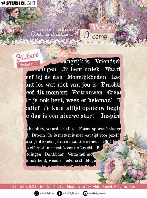 Hovedbilde Studio light - Stickers - Victorian Dreams OBS: Nederlandsk text