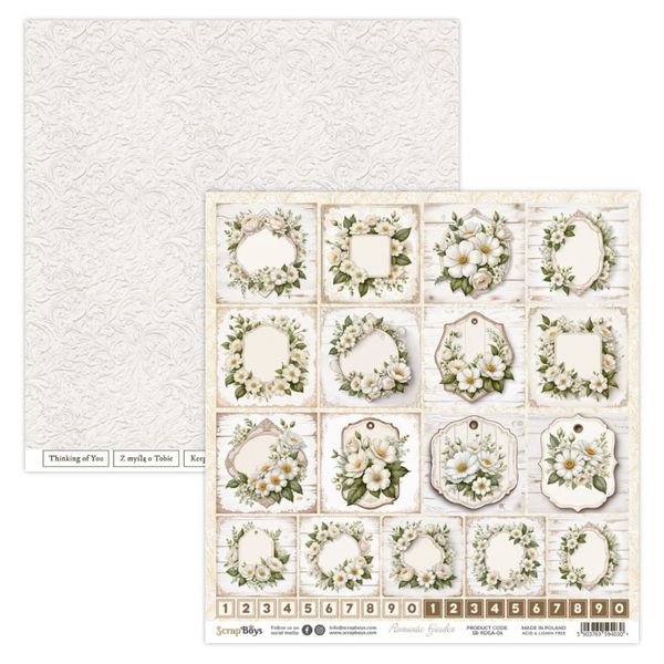 ScrapBoys - Romantic Garden - 12x12 - Paper Pack