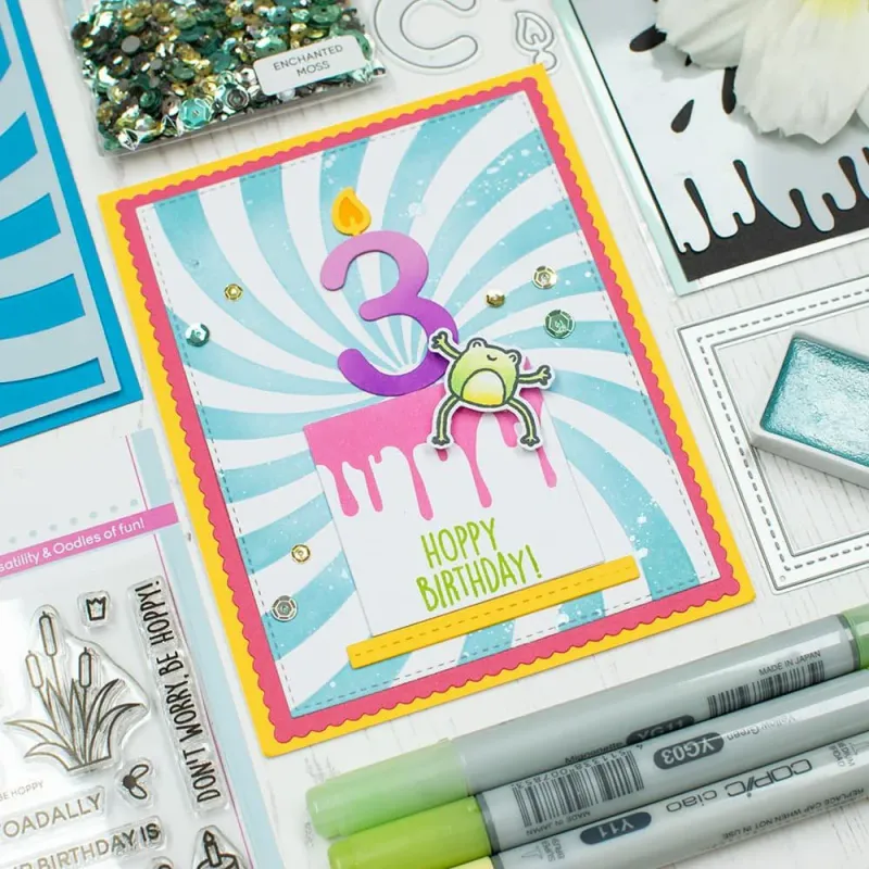 Heffy Doodle - 6x6 Stencil - 0473 - Candy Swirl 