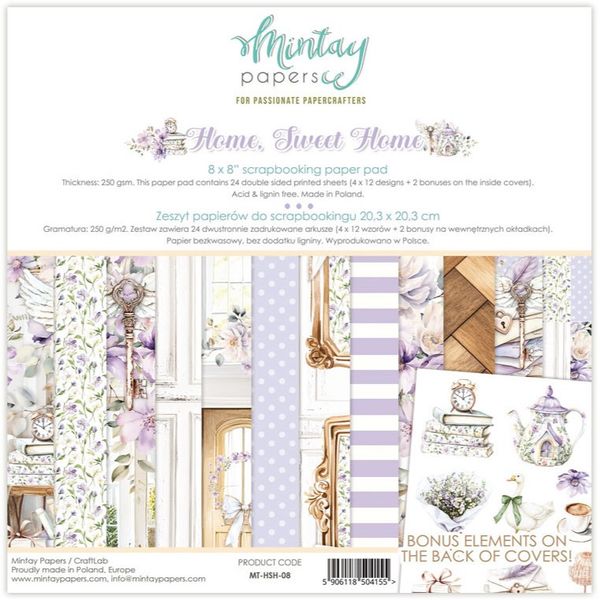 Mintay - HSH - 8x8 Paper Pad - Home, Sweet Home