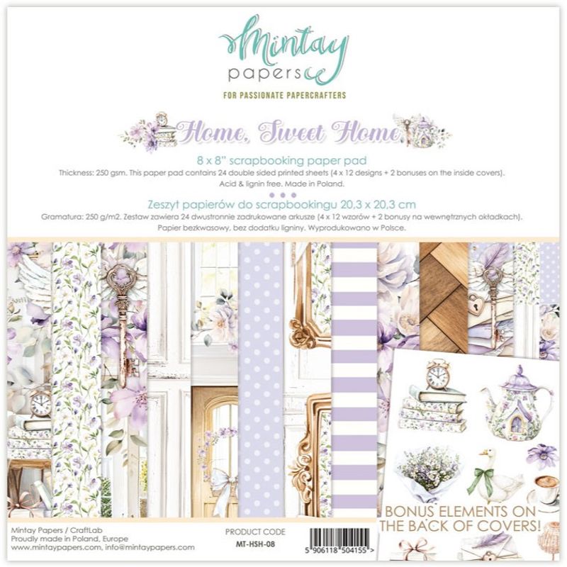 Mintay - HSH - 8x8 Paper Pad - Home, Sweet Home
