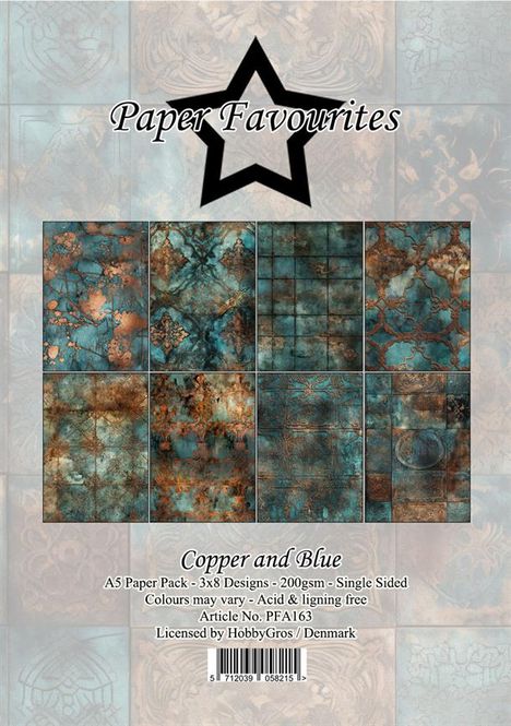Hovedbilde Paper Favourites - A5 Paper Pack - PFA163 - Copper and blue