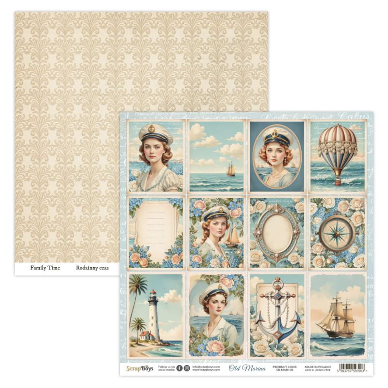 ScrapBoys - Old Marina - 12x12 - Paper Pack