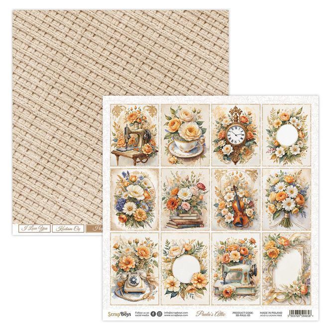 Hovedbilde ScrapBoys - Paula's Attic - 12x12 - Paper Pack