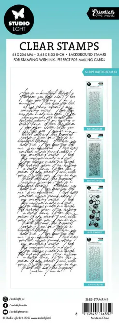 Hovedbilde Studio Light - 549 - Essentials Clear Stamps  Script Background