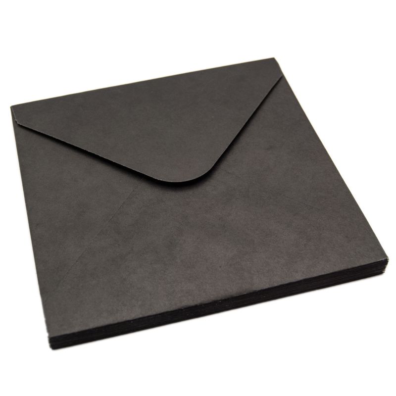 Konvolutt - 16x16cm - Sort - 20pk