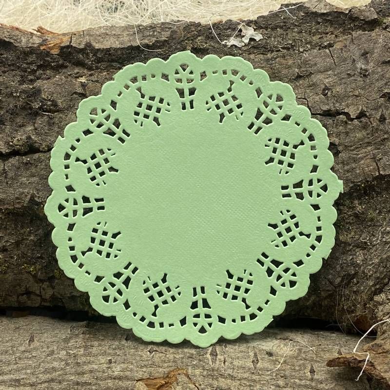 Papirdesign - Doilie Kakeservietter - 10 cm - Grønn - 50 stk