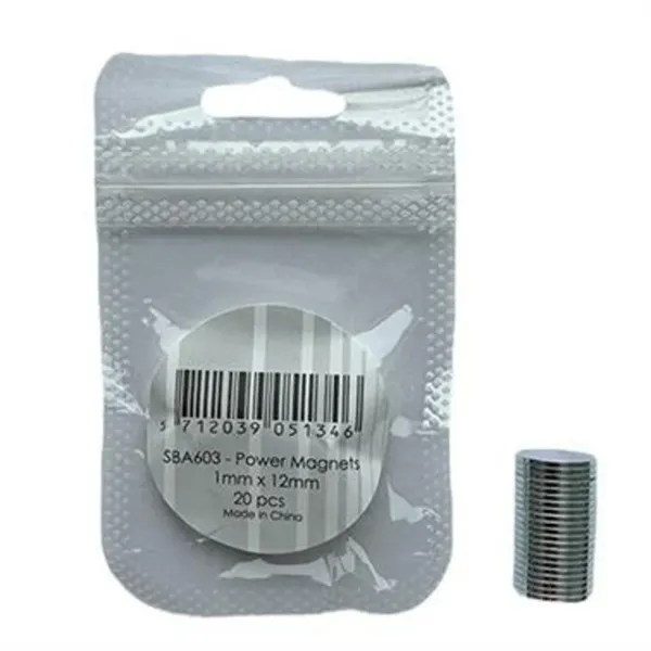Simple and Basic - Power Magnets - dia: 12 mm x h: 1mm - 20 stk