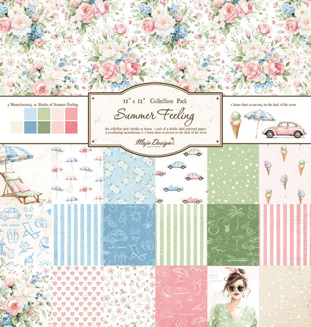 Hovedbilde Maja Design - 1508 - Summer Feeling - 12x12 Paper Pack - inkl monochromes