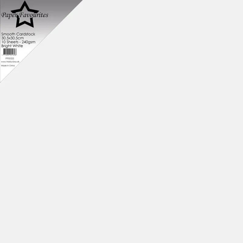 Paper Favourites - 12x12 - Smooth Cardstock - 522 - Bright White (240g) - 10 pk