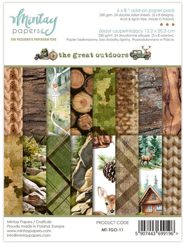 Mintay - TGO - 6x8 Add on Paper Pack - The Great Outdoor