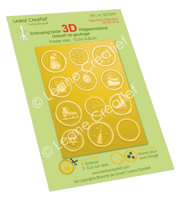 Hovedbilde Leane Creatief - 35.9297 - Embossing Folder Wax Seal Winter Time