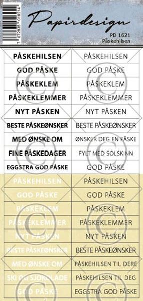 Papirdesign - Klistremerker - 1621 -  Påskehilsen