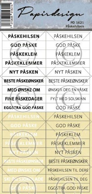 Hovedbilde Papirdesign - Klistremerker - 1621 -  Påskehilsen