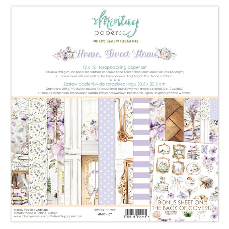 Mintay - HSH - 12x12 Paper Set - Home, Sweet Home