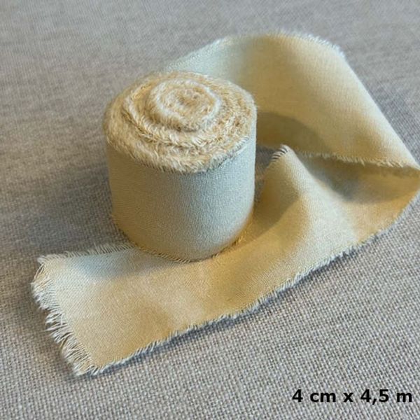 Papirdesign - PD 1510 - Bomullsbånd - Rull - 4 cm x  4,5 m - Beige