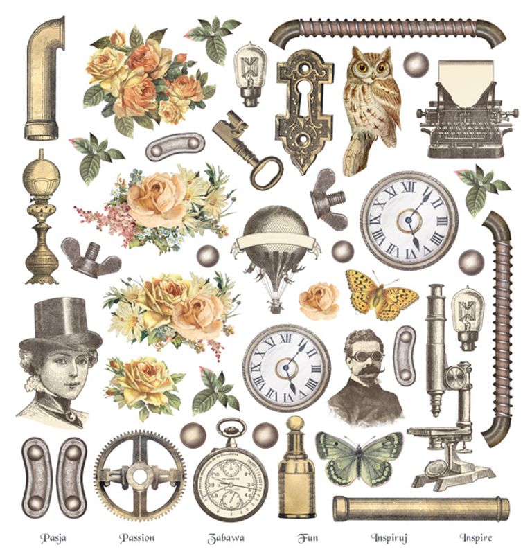 ScrapBoys - House of Science - 12x12 - HOSC-07 Die Cut sheet