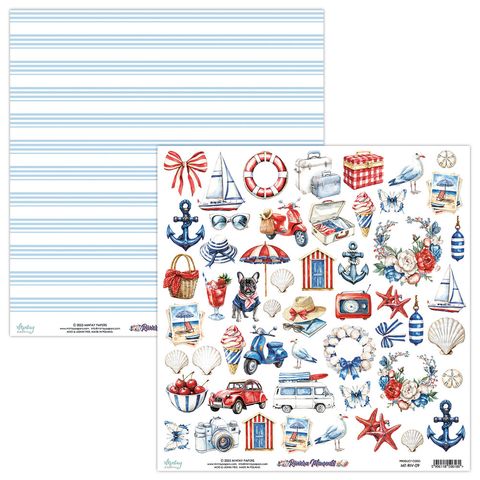 Hovedbilde Mintay - RIV - 12x12 - Riviera Moments - 09 - Die-Cut Sheet - Elements