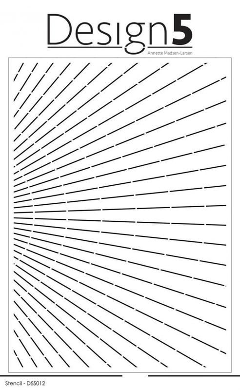 Design5 - Stencil - D5S012 - A5 - Stripes in cirlce