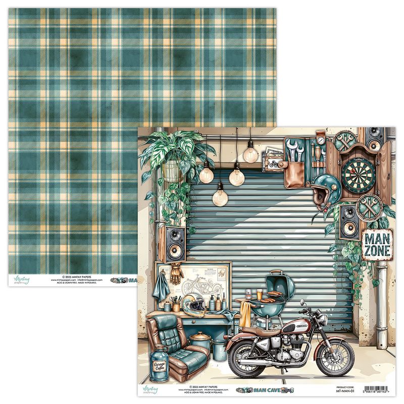 Mintay - MAN - 12x12 Paper Pad - Man Cave