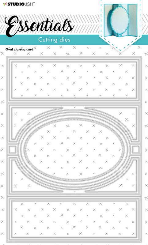 Studio Light - Dies - CD211 - Essentials - Oval Zig Zag Card