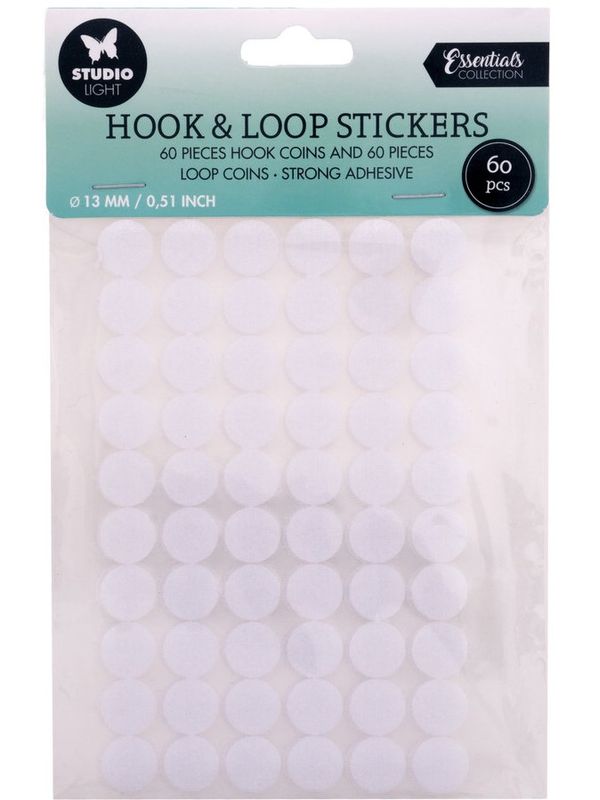 Studio Light - Hook & Loop Stickers - White - dia. 13 mm