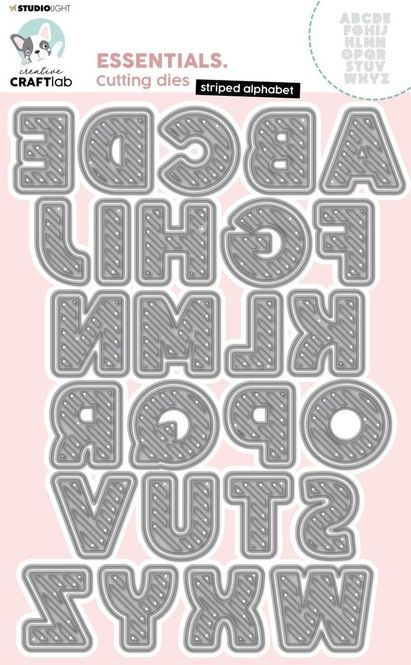 Hovedbilde Studio Light - Dies - CD174 - Craftlab - Striped Alphabet