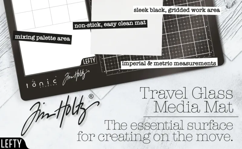 Tim Holtz - 2632E - Travel Glass Mat - 10.25x15.7