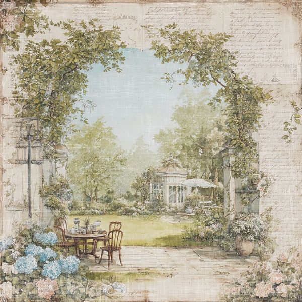 Reprint - 12x12 - RP0741 - Quiet Moments - Afternoon Tea