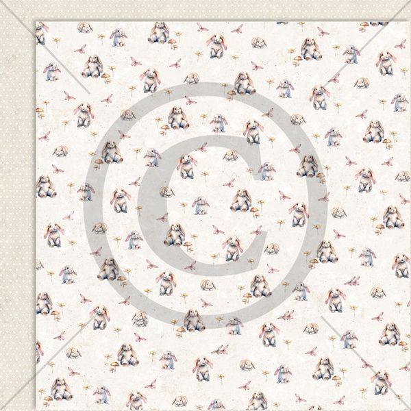 Papirdesign - 12x12 - PD 1446 - Søte små venner - Myk og god