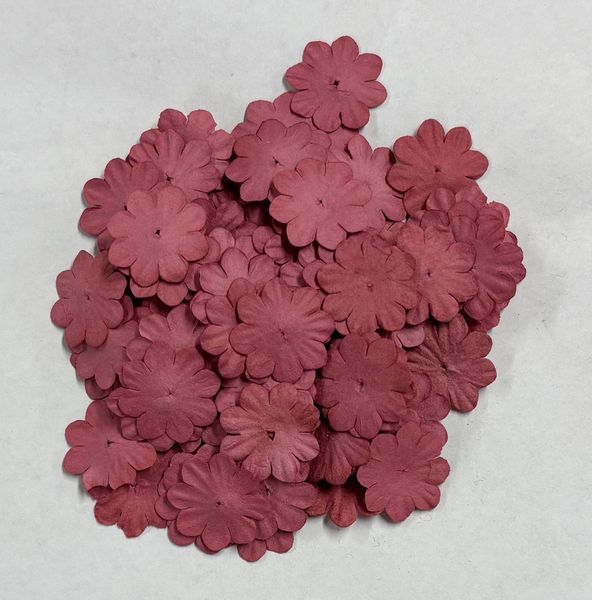 Reprint - FL017 - Mini Paper Flowers - 20mm - Raspberry - 100stk