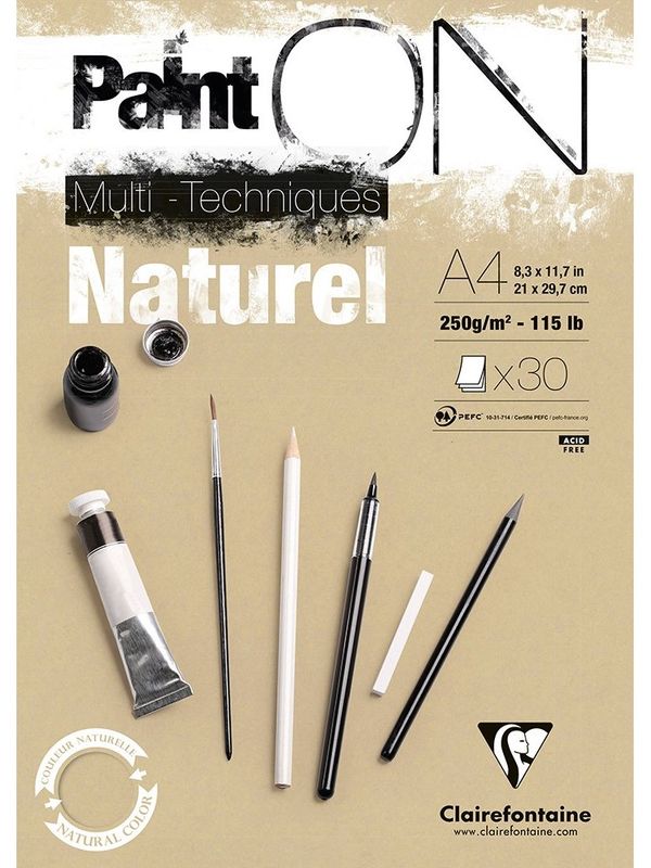 Clairefontaine - PaintON Mix Media paper 250g - Naturel A4 30pk