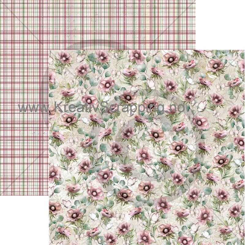 Papirdesign - 12x12 - PD 01055 - Verdifull - Hageblomster