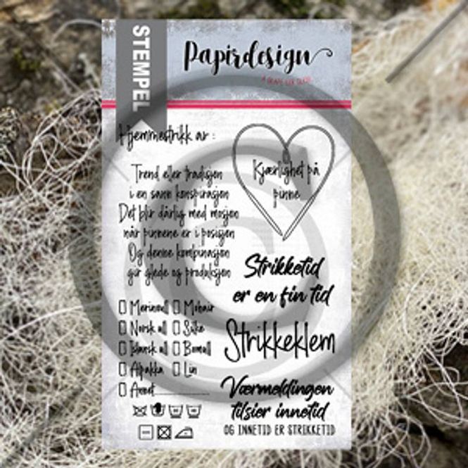 Hovedbilde Papirdesign - Stempel - PD 2200787 - Hjemmestrikk