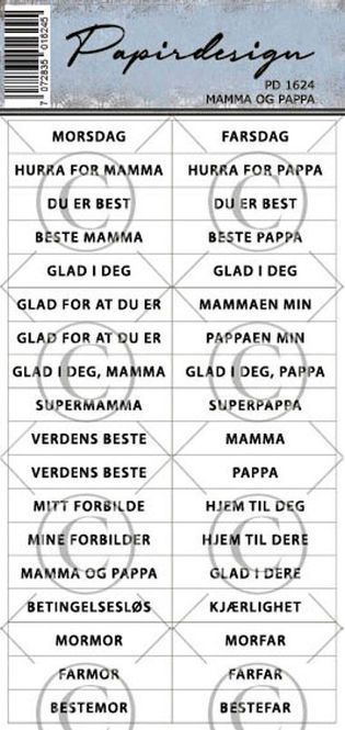 Hovedbilde Papirdesign - Klistremerker - 1624 -  Mamma og pappa