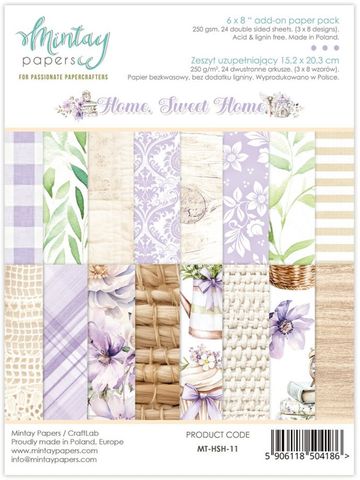 Bilde av Mintay - HSH - 6x8 Add on Paper Pack - Home, Sweet Home